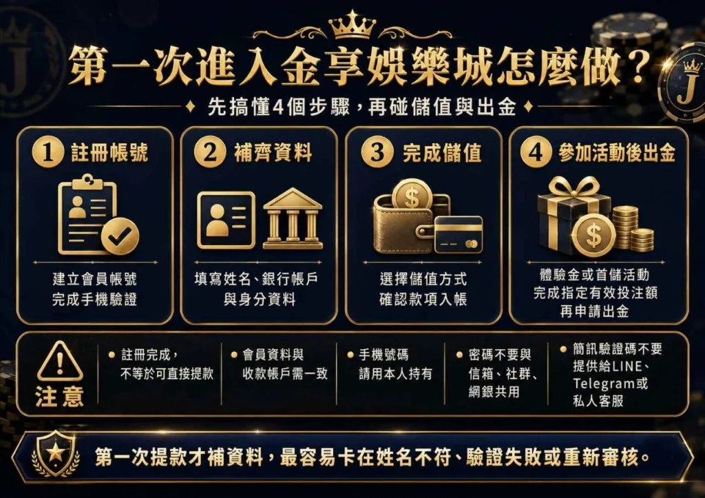 金享娛樂城基本使用流程